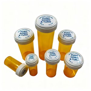 Frascos de Plástico con Tapa Reversible a Prueba de Niños, 8dr 13dr, PP Ámbar/Negro, <span class=keywords><strong>para</strong></span> Almacenamiento de Píldoras y Medicamentos con Receta - Product Image 6