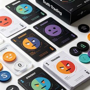 Jeu de cartes de stratégie personnalisé avec expressions faciales, jetons en plastique élégants et cartes de jeu avec boîte - Product Image 3