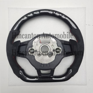 Volante Deportivo de Fibra de Carbono y Alcántara con LED de Alta Calidad para Volkswagen Golf 7.5 GTI - Product Image 6