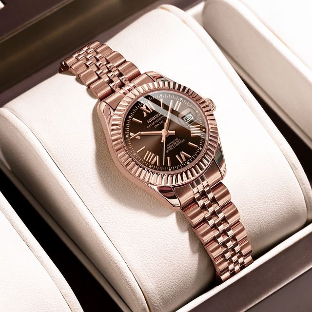 NIBOSI 2681 Elegant Stylish Gold Quartz Date Ladies Watches Fashion Luxury Vintage Women Watch