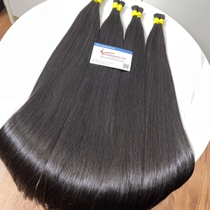 Extension de cheveux en vrac de couleur noire naturelle extension de cheveux de qualité de luxe vietnamienne droite naturelle super vente jusqu'à 30 $ - Product Image 1
