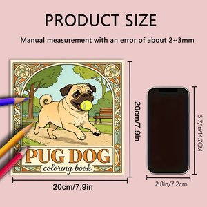 Libro <span class=keywords><strong>da</strong></span> <span class=keywords><strong>Colorare</strong></span> Personalizzato per Adulti con Cane Pug, MOQ Basso, Stampa in Massa su Cartoncino <span class=keywords><strong>da</strong></span> 250gsm, Ideale per Regali e Materiale Scolastico - Product Image 6