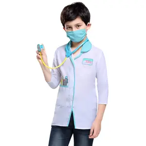 Costume Cosplay de carrière de médecin pour garçons, uniforme professionnel d'halloween, Costume de fête de médecin et d'infirmière pour enfants, jeu de docteur