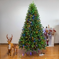Arbre de noël en sapin à charnière, de haute qualité, artificiel et complet, 7.5 pieds