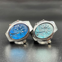 Montre à bague élégante pour femme et étudiante, avec motif floral et pierres précieuses, pour le commerce transfrontalier