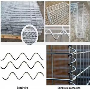 Boîte en treillis métallique galvanisé soudé pour mur de soutènement de rivière, <span class=keywords><strong>cage</strong></span> en pierre à trous carrés, paysage, découpe, pliage - Product Image 5