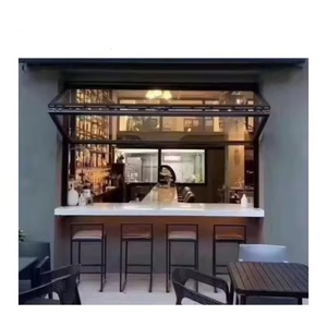 Cửa sổ hợp kim nhôm kính cách âm dọc cách âm với màn hình gấp cho nhà bar ngoài trời - Product Image 4