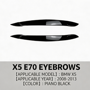 Cubierta Decorativa para Faros Delanteros de Fibra de Carbono ABS, Adhesivo para Cejas de Faros, Adorno para Lámparas para BMW X5 E70 2007-2013 - Product Image 2