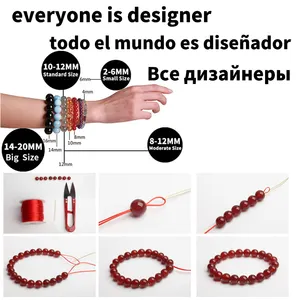 Cuentas de cristal esmerilado transparente JD de 4-12mm, cuentas espaciadoras sueltas redondas para pulsera, collar, fabricación de joyas DIY