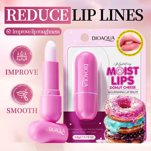 Bálsamo Labial <span class=keywords><strong>BIOAQUA</strong></span> Donut, Nutritivo, Hidratante, Mejora la Sequedad y las Grietas de los <span class=keywords><strong>Labios</strong></span>, Suaviza y Rellena los <span class=keywords><strong>Labios</strong></span>, Bálsamo Labial con Aroma a Pastel de Fresa - Product Image 3
