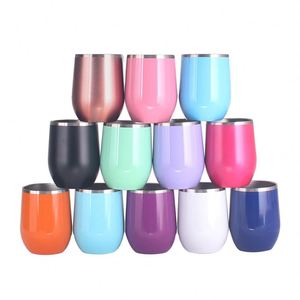 แก้วน้ำเก็บความร้อนสแตนเลสสองชั้นทรงไข่สำหรับกาแฟ - Product Image 1
