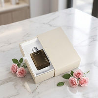 Boîte à tiroir personnalisée avec logo, papier artistique, emballage de luxe pour cosmétiques et parfums, avec revêtement UV et doublure en éponge