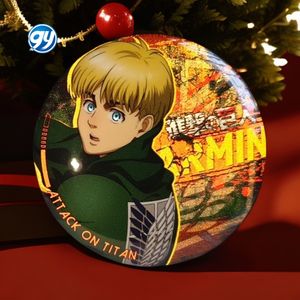 <span class=keywords><strong>Attack</strong></span> <span class=keywords><strong>on</strong></span> <span class=keywords><strong>Titan</strong></span> reflectante doble Flash insignia Levi <span class=keywords><strong>Armin</strong></span> Anime mercancía Pin broche llavero regalo para fanáticos de la acción - Product Image 2