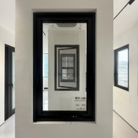 Ventana Abatible DERCHI Moderna de Aluminio con Vidrio Low-E, Resistente al Viento y a Huracanes, Aislamiento Térmico, Tamaño Personalizable, para Villa, con Certificación Energy Star