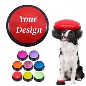 Custom logo Plastic Pet Communication <b>Button</b> Sound Box Training Speaking Toy with Recording and Interactive Voice for Home <b>Dogs</b> - Product Image 1