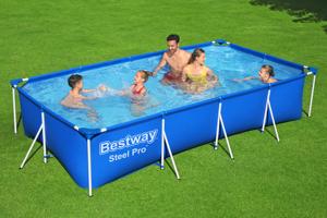 <span class=keywords><strong>Piscine</strong></span> hors sol pour enfants <span class=keywords><strong>Bestway</strong></span> 56405 4,00 m x 2,11 m x 81 cm, structure métallique, <span class=keywords><strong>acier</strong></span> et PVC, pour enfants - Product Image 3