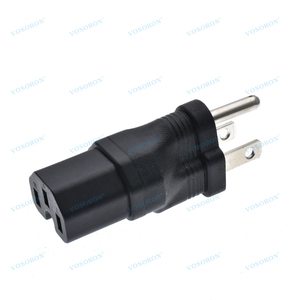 Convertisseur d'alimentation CA NEMA 5-15P vers <span class=keywords><strong>IEC320</strong></span> <span class=keywords><strong>C15</strong></span>, prise standard américaine 3 broches mâle vers adaptateur d'alimentation <span class=keywords><strong>C15</strong></span> 3 trous - Product Image 2