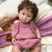 Poupée Reborn Artisanale en Silicone Intégral, Anatomiquement Précise, Cheveux Implantés Personnalisés, Yeux Ouverts, Article de Collection Artistique