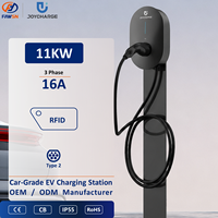 Stasiun Pengisian Daya Kendaraan Listrik (EV Charger) Wallbox 11kW Tipe 2 16A dengan Akses Kartu RFID IP55 untuk Parkir Hunian