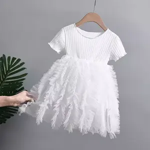 Pakaian anak-anak baru gaun bayi perempuan rok benang putri modis Puff kue rok musim panas