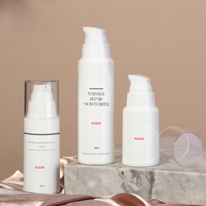 Blanco 15ml 30ml 50ml PP Botellas de viaje sin aire de plástico con tapa en stock para cosméticos para el cuidado de la piel Suero Mascarilla Champú - Product Image 1