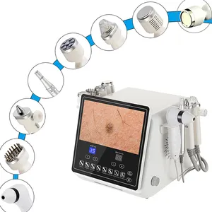 Yeni 8 In 1 mikrodermabrazyon oksijen yüz cilt bakımı derin temizlik cilt analizörü ile yüz makinesi ile cilt algılama sistemi