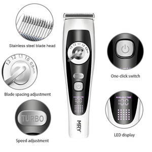 Tagliacapelli Elettrico Ricaricabile Professionale per Uomo con Display LED Personalizzabile, Tipo <span class=keywords><strong>C</strong></span>, Prodotto da MRY - Product Image 3
