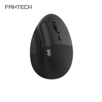 FANTECH Mouse ergonomis nirkabel MODEL-WRIS, Mouse nirkabel ergonomis 57 ° saklar senyap vertikal Mode ganda BT 24G untuk pekerjaan kantor