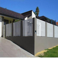Clôture en lattes d'aluminium horizontales noires, aspect bois, finition grain de bois pour jardin, cour arrière, villa