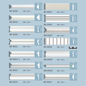 <span class=keywords><strong>Corniche</strong></span> murale de fenêtre en <span class=keywords><strong>polyuréthane</strong></span> de haute qualité, design français, légère, écologique, durable, motif floral - Product Image 3