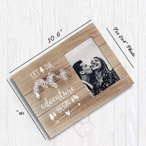<span class=keywords><strong>Cadre</strong></span> <span class=keywords><strong>Photo</strong></span> en bois 4x6 romantique fait à la main cadeau de fiançailles de mariage pour petit ami et petite amie pour les Couples - Product Image 3