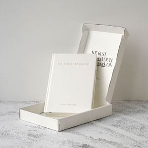 Hot Sale <b>Stationery</b> Custom A5 White PU Leather Thermal Binding Hardcover Planner Notebook Girls Gift <b>Set</b> - Product Image 1