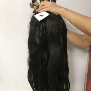 Cuticule crue non traitée chimiquement cuticule vierge intacte alignée cheveux Remy machine à vague droite soyeuse en vrac à double trame - Product Image 6