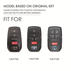 Echt lederen auto sleutelhulsel voor Toyota <span class=keywords><strong>Corolla</strong></span> Camry RAV4 Highlander Prado Sienna Land Cruiser Smart Remote Hybrid EV - Product Image 3