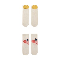YOEHYAUL nouveautés respirant lapin Jacquard coton Logo chaussettes dessin animé personnalisé sport enfants enfants drôle chaussettes en gros