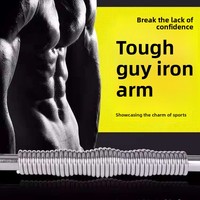 Barra de Entrenamiento de Fuerza para Brazos de Acero 30kg y 40kg, Equipo de Fitness Unisex para Uso Doméstico, Tensor de Resorte, Expansor de Pecho para Fortalecer el Agarre