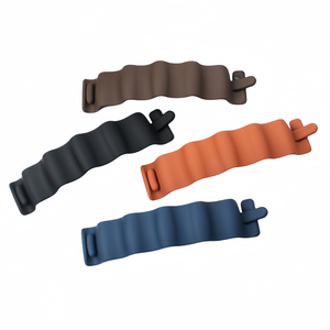Couleur personnalisée pince <span class=keywords><strong>banane</strong></span> <span class=keywords><strong>boucle</strong></span> de queue de cheval forme de vague filles torsion pince à cheveux en gros Hairgrip - Product Image 3