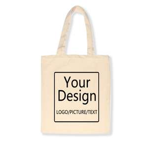 Sacchetti di tela di cotone semplice <span class=keywords><strong>in</strong></span> bianco personalizzati promozionali <span class=keywords><strong>in</strong></span> Stock riutilizzabili <span class=keywords><strong>in</strong></span> cotone Tote bag con Logo stampato personalizzato - Product Image 2