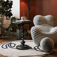 Meubles de café modernes, canapé de salon, fer à repasser Art léger, marbre de luxe, table d'appoint ronde vintage en métal, chambre à coucher