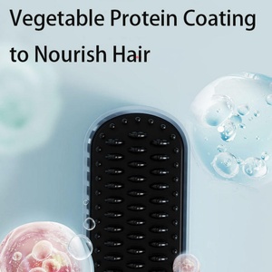 Brosse lissante sans fil en céramique anti-brûlure avec logo personnalisé, affichage LCD de la température, recharge USB - Product Image 5