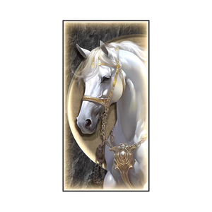Moderno Luxo High-end Cavalo Elemento Design LED Wall Art Sala Home Office Hand-set Diamante <span class=keywords><strong>3D</strong></span> Cristal Porcelana Pintura - Product Image 6