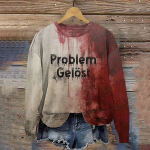 Da <span class=keywords><strong>donna</strong></span> non preoccuparti non è la mia felpa stampata con sangue di Halloween I'M Fine Bloody Shirt felpa Splatter da <span class=keywords><strong>donna</strong></span> - Product Image 2