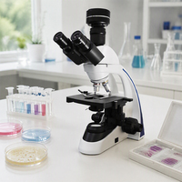 Trinocular Biological Microscope for School Education and Biological Laboratory 40-1600 Times Zoom for Export