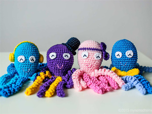 <span class=keywords><strong>Pulpo</strong></span> de <span class=keywords><strong>Ganchillo</strong></span> al por Mayor, Mini Juguete Hecho a Mano, Amigurumi, <span class=keywords><strong>Pulpo</strong></span> Bebé - Product Image 5
