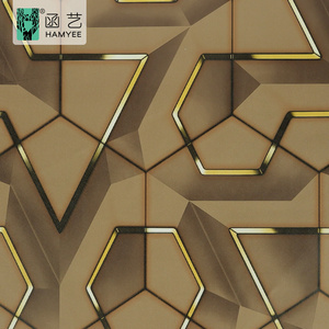 2024 New Arrival Geometric <strong>Wallpaper</strong> Pvc Waterproof Peel and Stick <strong>Wallpapers</strong> for Sofa Background Wall Decor - Product Image 2