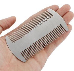 <span class=keywords><strong>Pettine</strong></span> per baffi per barba in acciaio inossidabile Edc a doppia azione in acciaio inossidabile a doppia azione per Ma - Product Image 3