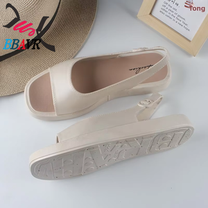 Sandalias Planas Casuales de Verano para Mujer, con Punta Abierta, Color Sólido, Punta Cuadrada, Personalizables - Product Image 4