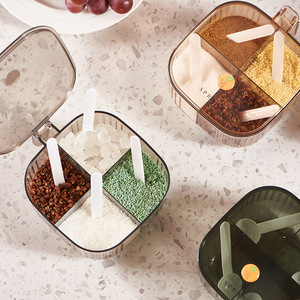 4 in 1 ev mutfak Msg baharat saklama kutusu mühürlü baharat tuz tankı şeker konteyner kavanoz seti - Product Image 3