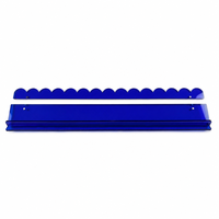 Support de Mahjong en acrylique de 20 pouces avec tige de poussée, support de Mahjong transparent bleu en forme d'éventail, accessoire de jeu de Mahjong portable et étanche