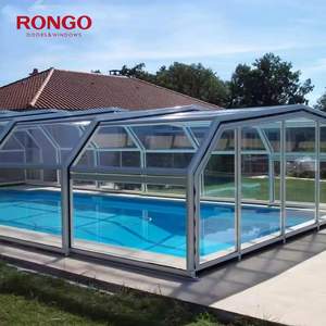 <span class=keywords><strong>Véranda</strong></span> coulissante en aluminium motorisée pour l'extérieur, toit en verre <span class=keywords><strong>rétractable</strong></span> électrique, enceinte de <span class=keywords><strong>piscine</strong></span> motorisée - Product Image 3